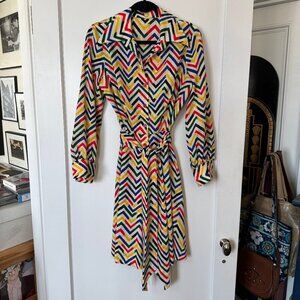 Amazing 70's handmade Zigzag dress